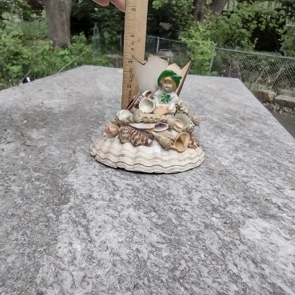 Victorian shell puzzle art piece porcelain doll sea shell whimsy OOAK - Picture 10 of 12